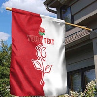 Personalized Rugby England Garden Flag Red Rose Champions