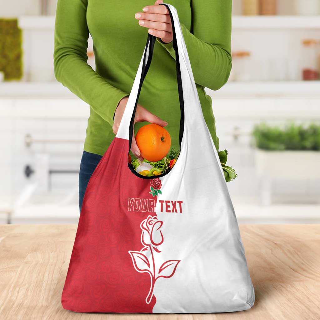 Personalized Rugby England Grocery Bag Red Rose Champions