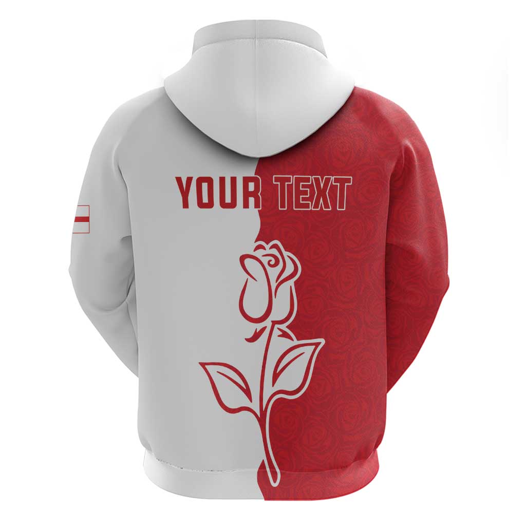 Personalized Rugby England Hoodie Red Rose Champions