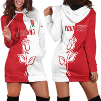 Personalized Rugby England Hoodie Dress Red Rose Champions