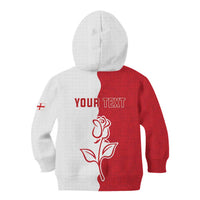Personalized Rugby England Kid Hoodie Red Rose Champions