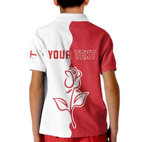 Personalized Rugby England Kid Polo Shirt Red Rose Champions