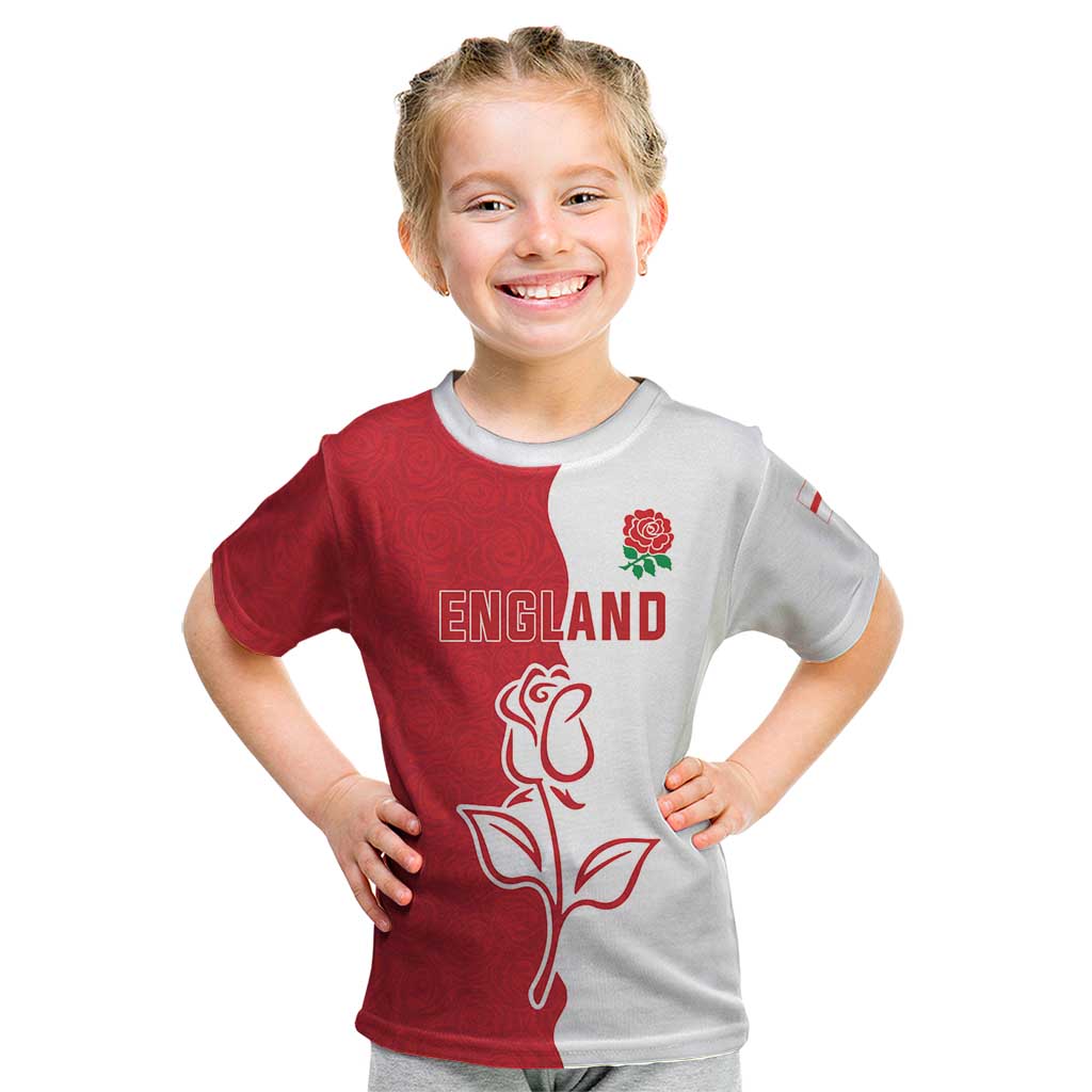 Personalized Rugby England Kid T Shirt Red Rose Champions