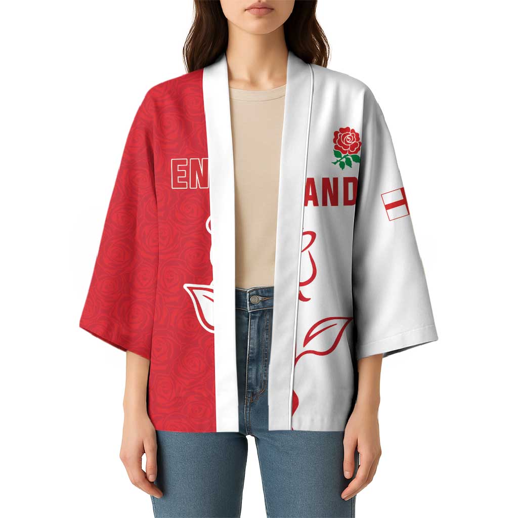 Personalized Rugby England Kimono Red Rose Champions