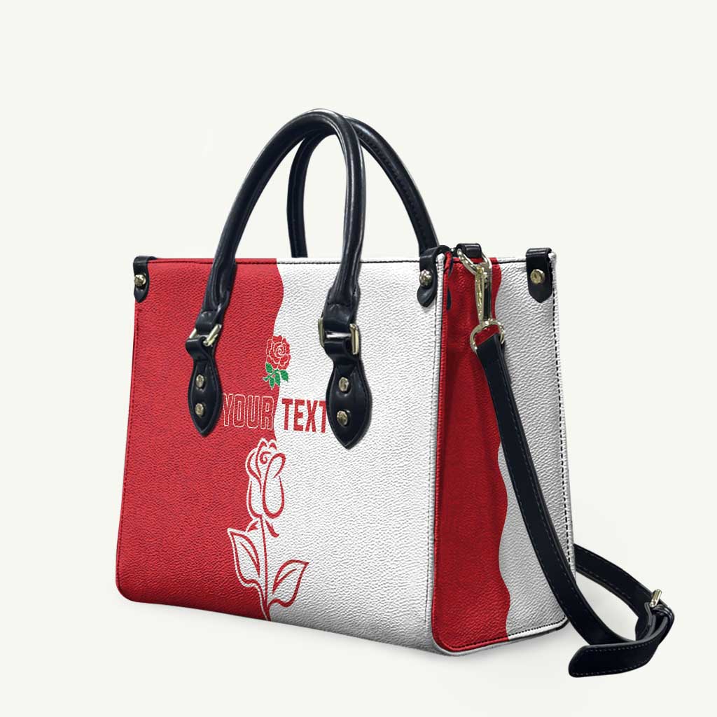 Personalized Rugby England Leather Bag Red Rose Champions