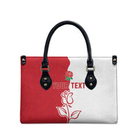 Personalized Rugby England Leather Bag Red Rose Champions