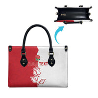 Personalized Rugby England Leather Bag Red Rose Champions