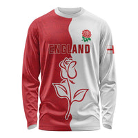 Personalized Rugby England Long Sleeve Shirt Red Rose Champions