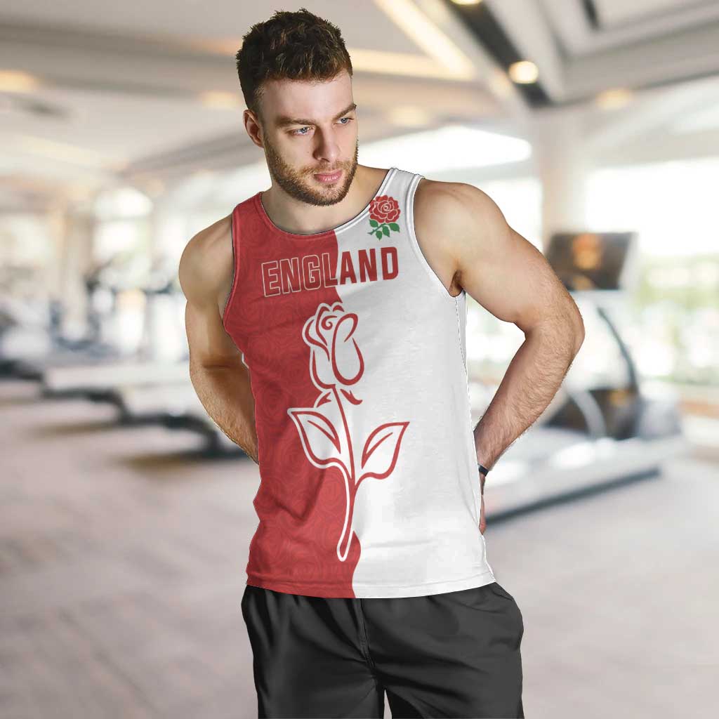 Personalized Rugby England Men Tank Top Red Rose Champions