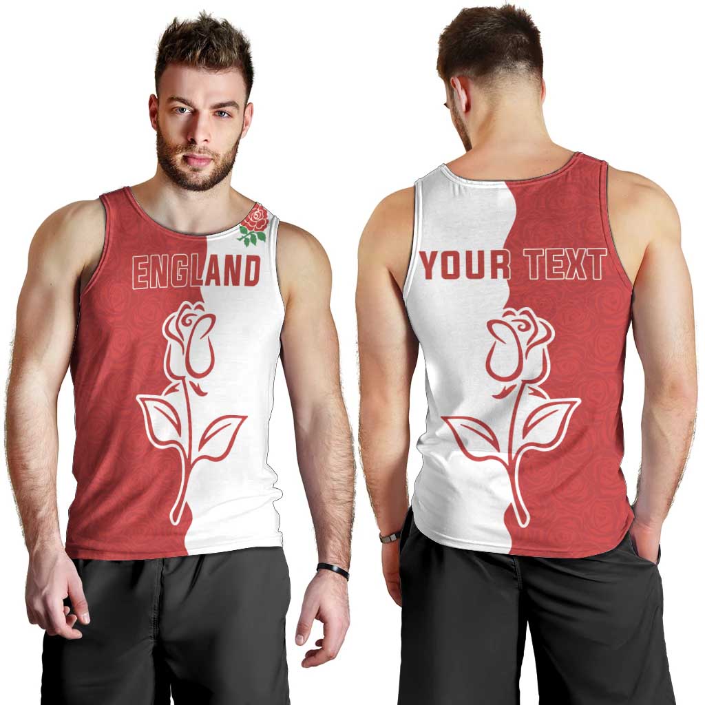 Personalized Rugby England Men Tank Top Red Rose Champions