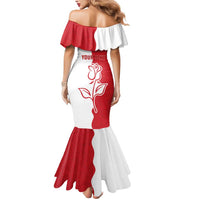 Personalized Rugby England Mermaid Dress Red Rose Champions