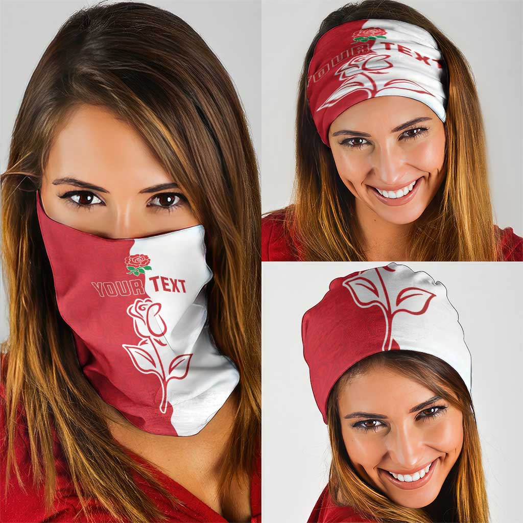 Personalized Rugby England Neck Gaiter Red Rose Champions