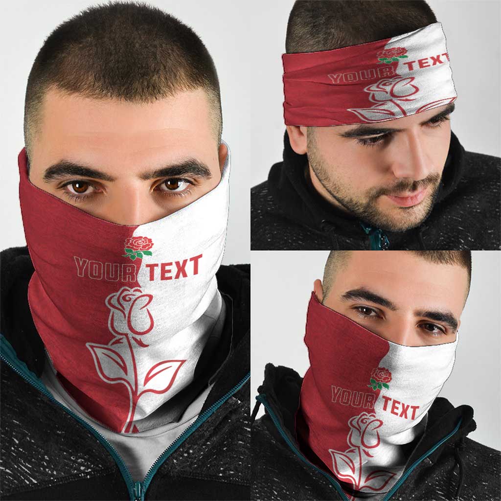 Personalized Rugby England Neck Gaiter Red Rose Champions