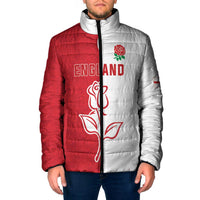 Personalized Rugby England Padded Jacket Red Rose Champions