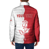 Personalized Rugby England Padded Jacket Red Rose Champions