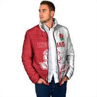 Personalized Rugby England Padded Jacket Red Rose Champions