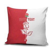 Personalized Rugby England Pillow Cover Red Rose Champions