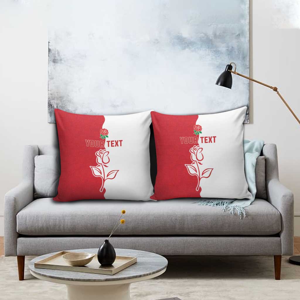 Personalized Rugby England Pillow Cover Red Rose Champions