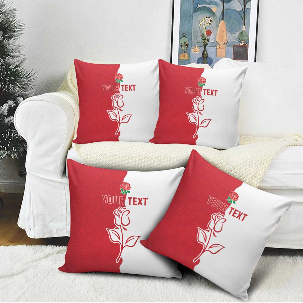 Personalized Rugby England Pillow Cover Red Rose Champions
