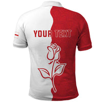 Personalized Rugby England Polo Shirt Red Rose Champions