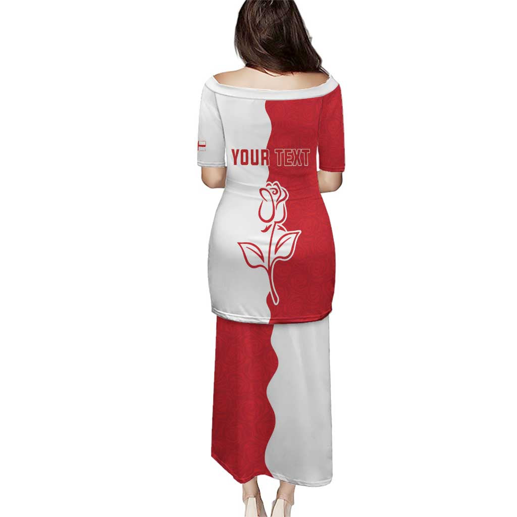 Personalized Rugby England Puletasi Red Rose Champions