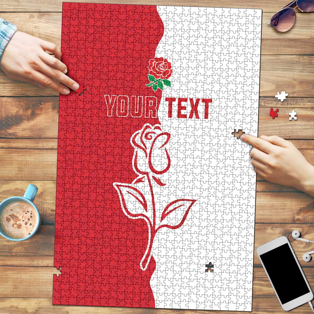 Personalized Rugby England Puzzle Red Rose Champions