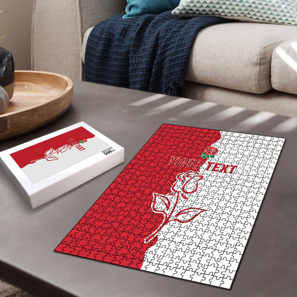 Personalized Rugby England Puzzle Red Rose Champions