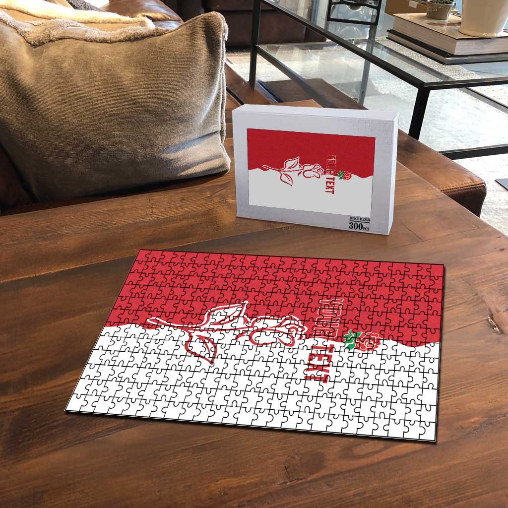 Personalized Rugby England Puzzle Red Rose Champions