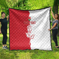 Personalized Rugby England Quilt Red Rose Champions