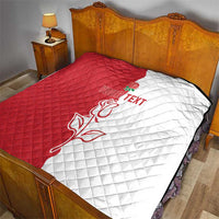 Personalized Rugby England Quilt Red Rose Champions