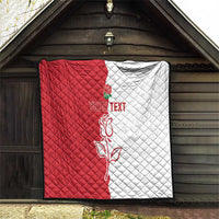 Personalized Rugby England Quilt Red Rose Champions