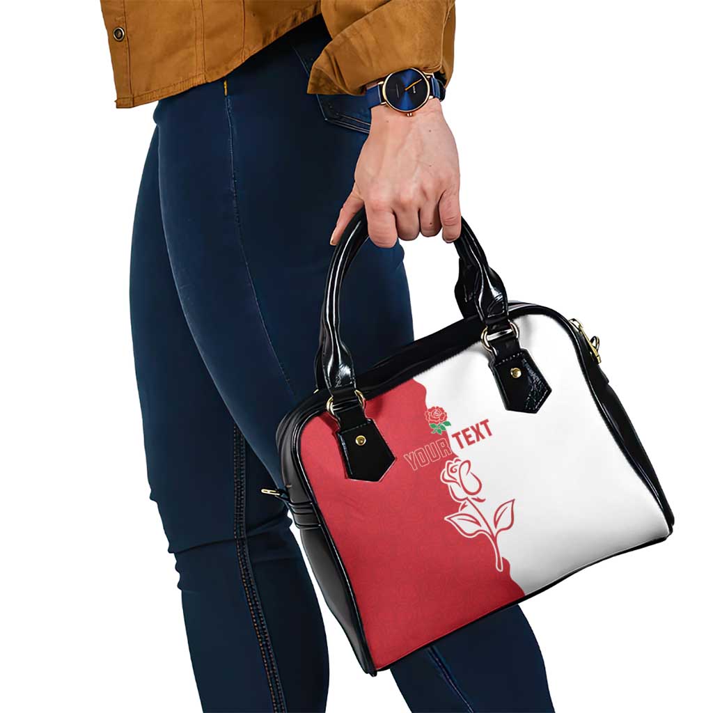 Personalized Rugby England Shoulder Handbag Red Rose Champions