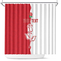 Personalized Rugby England Shower Curtain Red Rose Champions