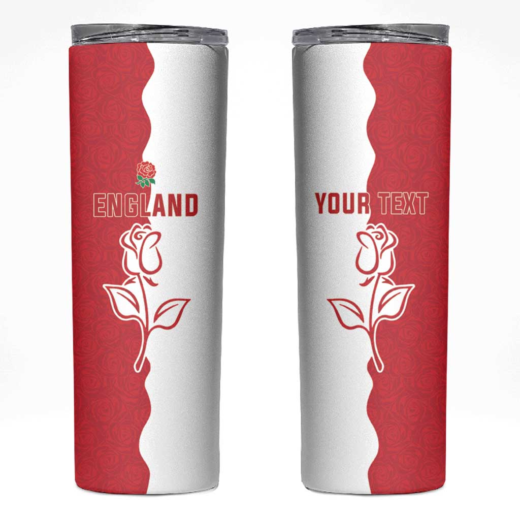 Personalized Rugby England Skinny Tumbler Red Rose Champions