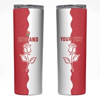Personalized Rugby England Skinny Tumbler Red Rose Champions