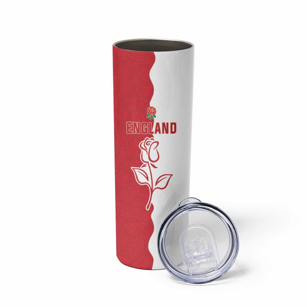 Personalized Rugby England Skinny Tumbler Red Rose Champions