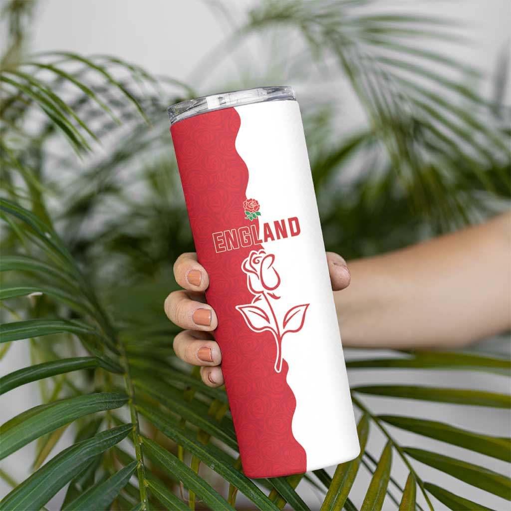 Personalized Rugby England Skinny Tumbler Red Rose Champions