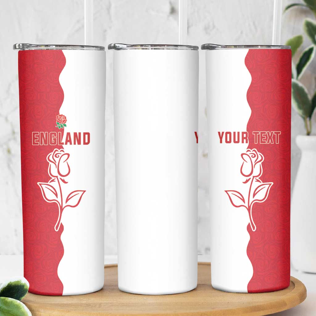 Personalized Rugby England Skinny Tumbler Red Rose Champions