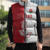 Personalized Rugby England Sleeveless Puffer Jacket Red Rose Champions