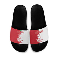 Personalized Rugby England Slide Sandals Red Rose Champions