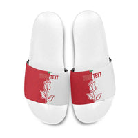 Personalized Rugby England Slide Sandals Red Rose Champions