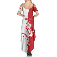 Personalized Rugby England Summer Maxi Dress Red Rose Champions