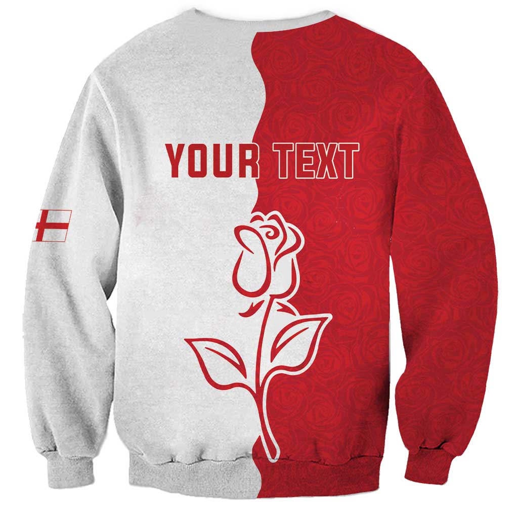 Personalized Rugby England Sweatshirt Red Rose Champions