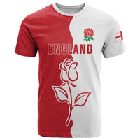 Personalized Rugby England T Shirt Red Rose Champions