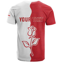 Personalized Rugby England T Shirt Red Rose Champions
