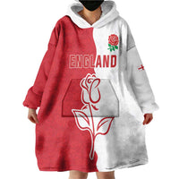 Personalized Rugby England Wearable Blanket Hoodie Red Rose Champions