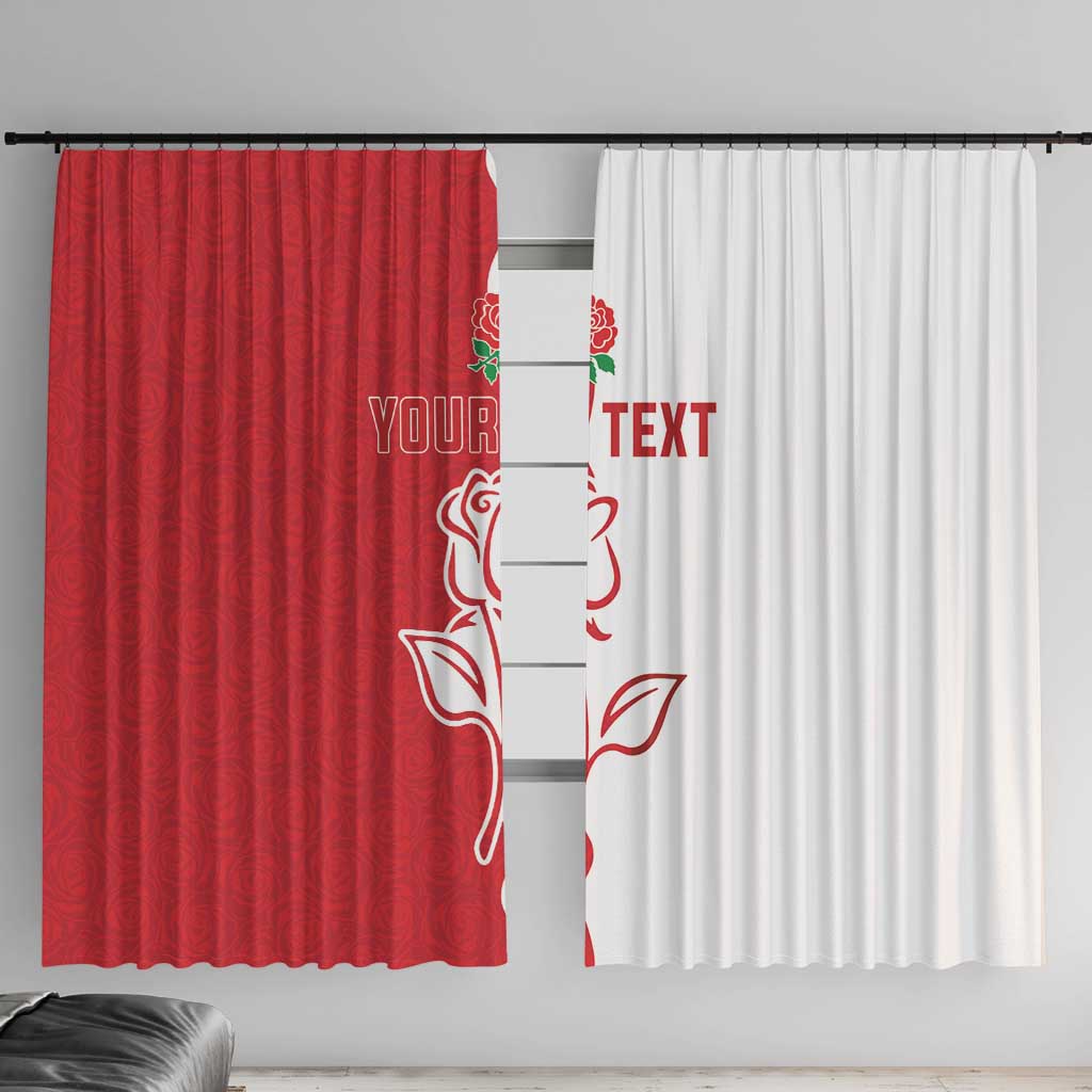 Personalized Rugby England Window Curtain Red Rose Champions