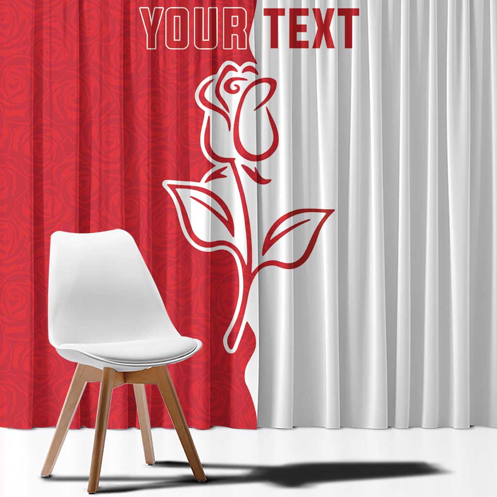 Personalized Rugby England Window Curtain Red Rose Champions