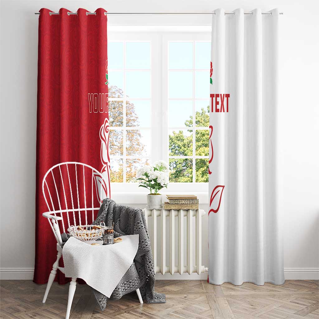 Personalized Rugby England Window Curtain Red Rose Champions