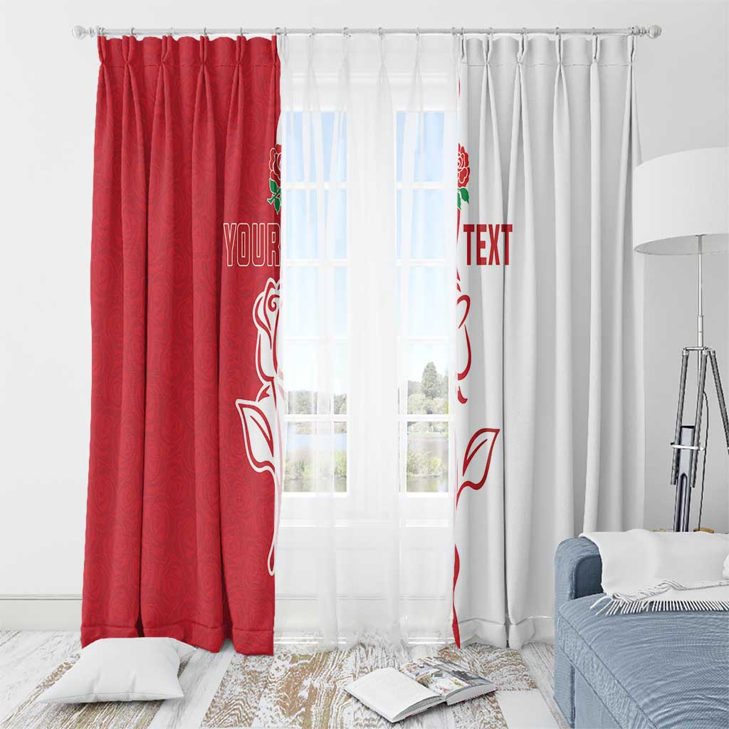 Personalized Rugby England Window Curtain Red Rose Champions